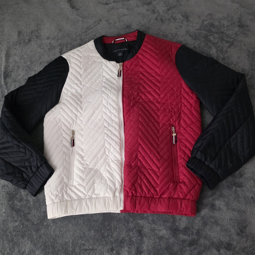 Tommy Hilfiger Red, Blue, and White Quilted Jacket